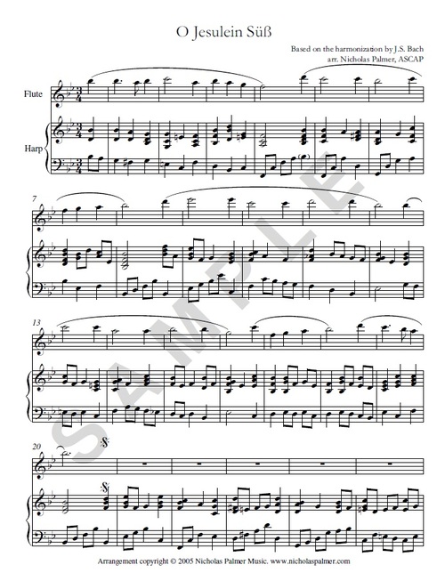 Product picture O Jesulein Suss   harp and flute