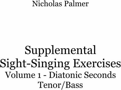 Product picture Sight Singing Exercises - Vol. 1 TB